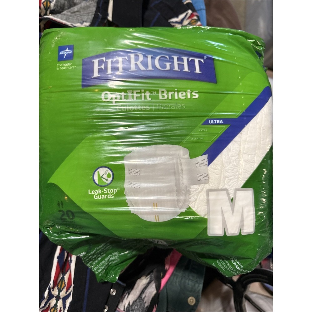 FitRight OptiFit Briefs M Ultra Adult Incontinence Underwear 20 Ct Sealed